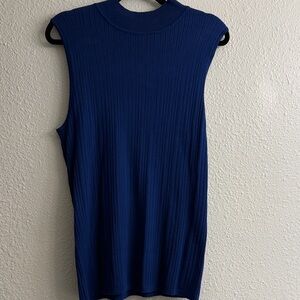 Ashley Stewart Deep Blue Sleeveless Tank